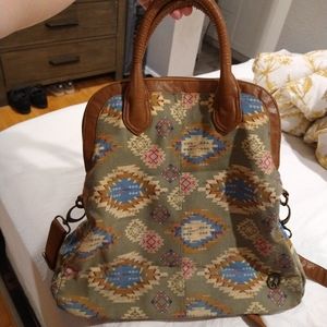 Boho/Native Printed Satchel Tote Bag
